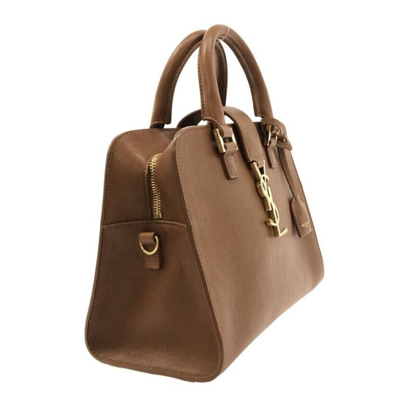 Saint Laurent Paris Baby Cabas 568853 Brown Leather - Handbag - Picture 7 of 10